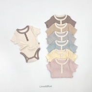 Limeblue Color Matching Modal Baby Onesie [Ready Stock Next Day Arrival] Newborn Clothes Baby Onesie