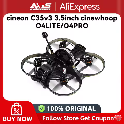 Axisflying cineon C35v3 3.5inch cinewhoop cinematic drone with GPS 6S BNF O4LITE O4PRO F745 AIO V4.6