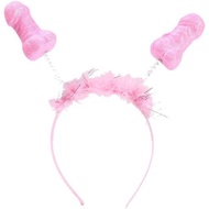 2pcs Bachelorette Party Headband Red Pink Feather Sexy Hair Band Bride To Be Bridal Shower Happy Hen
