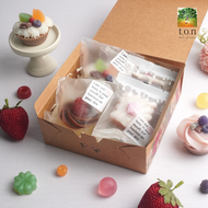 t.o.n Set Hadiah Sabun Buatan Tangan Rupa Makanan (Kepingan 21g / Kek Cawan 35g)