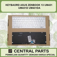 Asus Zenbook 13 UM431 UM431d UM431da SILVER Backlite Laptop Keyboard