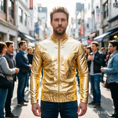 New Men's Stage Performance Luxury Jacket in Gold / Silver / Red / Purple , Fashion Mens Bar KTV Loo