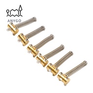 YRBWDYZDH 6pcs Brass Saddles Set​, ​Guitar Bridge Saddles​ Brass for ​Telecaster Saddles, ​Electric 