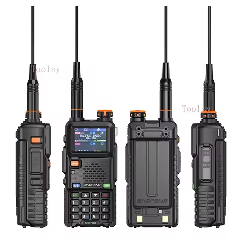 Baofeng 5RH PRO GPS Walkie Talkie 10W Long Range Portable Multi Band AM Wireless Copy Frequency 640C