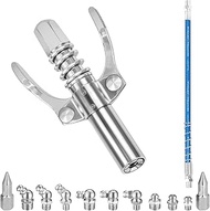 YFPOPONE Grease Gun Mouthpiece, Double Handle G Coupler for Grease Gun with 30 cm Hose and 11 Grease