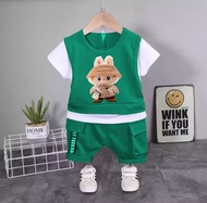 SET LABUBU ANAK VIRAL SETELAN BAJU ANAK LAKI LAKI TERBARU MOTIF LABUBU VIRAL 1-5TAHUN