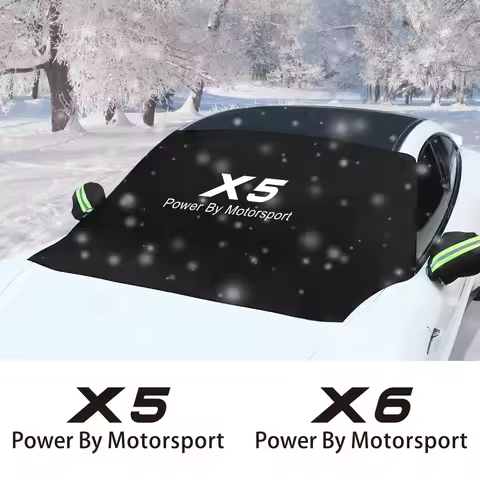 For BMW X5 E70 E53 F15 G05 X6 G06 E71 F16 E72 Car Windshield Snow Cover Anti Ice Frost Sunshade Car 