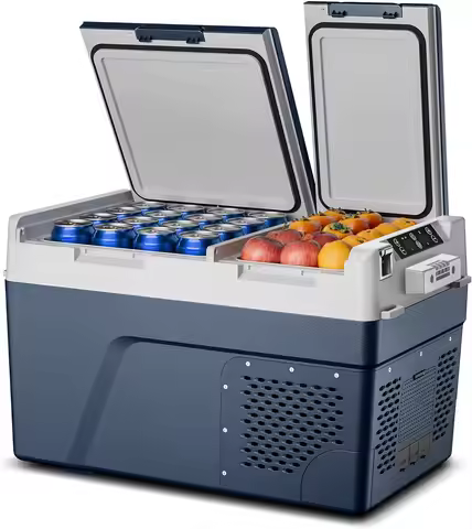 12 Volt Refrigerator Car Fridge - 40QT(38L) Dual Zone Electric Cooler, Car Refri