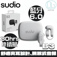 Sudio B3 夾耳設計開放式音頻真無線藍牙耳機｜白色｜