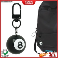 [SBG]☆Black 8 Ball Keychain Billiard Ball Keyring Mini 1" Pool Ball Charm Keychain for Pool Player B