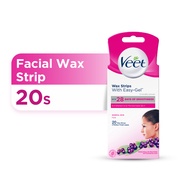 Veet Hair Removal Facial Wax Strip Normal/Sensitive 20s (Cold Wax Strips for Face, Upper lip, Cheeks