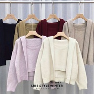 SET เสื้อไหมพรม 2 ชิ้น S063