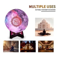 Equantu Islamic gift app control portable digital MP3 quran player led touch moon lamp quran speaker