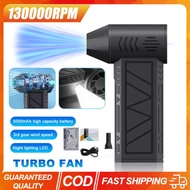 130000RPM Mini Turbo Jet Fan Electric Air Duster Turbo Violent Blower Adjustable Wind Speed Recharge