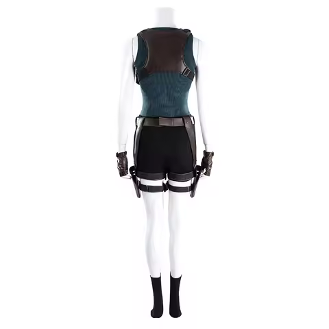 Tomb Raider Lara Croft Cosplay Costume Full Set with Accessories Daily Suit Halloween Carnival Party
