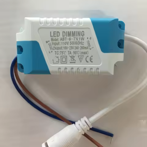 Dimmer Driver 6-7x1W DC 18-23V 240-260mA 6W-7W Constant Current AC 110 / 220V For Dimmable LED Lamp/
