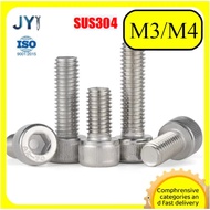 M3/M4  304 Stainless Steel Hex Socket Cap Head Screws  SHINY SURFACE Allen Bolt【SZ-JY888】gd