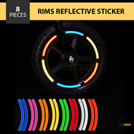 (8 PCS) Bicycle Rim Reflective Sticker Wheel Reflector Mountain Road Bike MTB Night Safety Tape