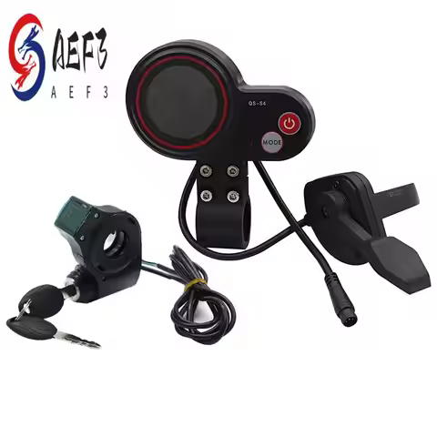 AEF3-QS-S4 36V-60V Thumb Throttle LCD Display Kit+Ignition Lock Key Long Cable For Zero 8 9 10 8X 10