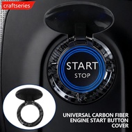 CRAFTSERIES Universal Carbon Fiber Engine Start Button Cover Ignition Switch Protector Interior Deco