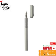 [100% Authentic] MUJI Original Aluminum Body Fountain Pen Silver Color Fine Nib F Steel Nib ships from Japan