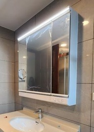 TAKARA日本LED三面收納鏡櫃75CM、照明、化妝鏡櫃(不含內容物)