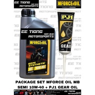( *PJ1 DISCONTINUED )*LATEST PACKAGE SET - MFORCE OIL MB SEMI 10W-40 1L *PETRONAS + PJ1 GEAR OIL 100
