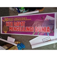 (TEACHER BANNER) KOD BG002 With Reading (readydesign To print) Size 6x2 feet