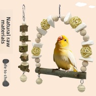 Parrot Swing Ring Cuttlebone Calcium Supplement Sichuan Pepper Wood Parrot Toy for Budgie Cockatiel