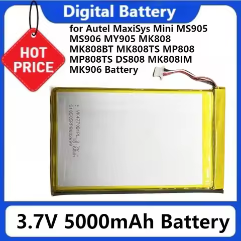 3.7V 5000mAh Battery for Autel MaxiSys Mini MS905 MS906 MY905 MK808 MK808BT MK808TS MP808 MP808TS DS