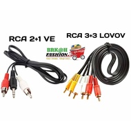 Rca 2-1 VE/RCA 3 +3 LOVOV/RCA aux Cable/2 In1 Audio Cable/hp Cable To aux speaker