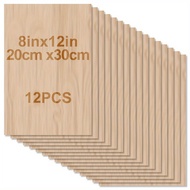 4pcs/8pcs/12pcs Wood Sheets For Crafts -12x8in/20*30cm - 2mm Thick Plywood Sheets With Smooth Surfac