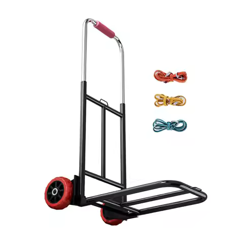 Folding Hand Truck Lightweight Multi Purpose Luggage Trolley Cart Max 70kg/154lbs for Carrying Groce