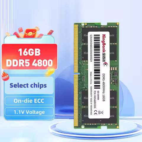 KingBank memoria ram ddr5 16GB DDR5 4800MHz PC5 Laptop Memory non-ECC 262Pin SODIMM For Intel&AMD RA