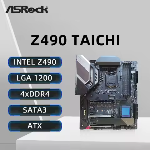ASRock Z490 TAICHI Motherboard Supports i9-11900KF 10900K i7-11700K 10700F i5-11600 10400 CPU DDR4 4