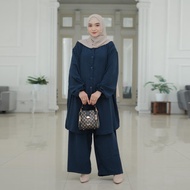 AVELAZ ONE SET LD 150 dan 130 SUPER JUMBO SETELAN WANITA POLOS CRINKLE AIRFLOW ADEM PREMIUM OOTD IBU