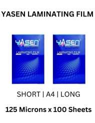 YASEN LAMINATING FILM 125 MICRONS A4 SIZE 100 SHEETS PER REAM