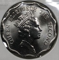 5b.11香港貳圓 1988年  [大皇冠二元]【5b.11全新UNC未使用--靚品/超強車輪轉光】【英女王 伊利沙伯二世】 香港舊版錢幣・硬幣 $150 (5b.11)