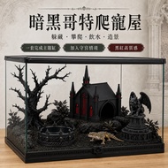 Climb Pet Gothic Style Hide House Landscaping Set Gecko Hide House Gecko House Reptile Hide House Sn