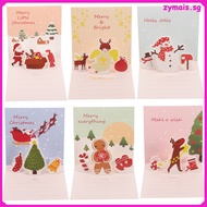 【 】 Blanks Cards Christmas Greeting -up Xmas Gift Paper Child for Kids 6 Sets