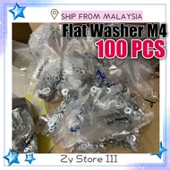 100pcs flat washer M4
