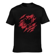 Torn Albania Flag Albanian Day Football Men'S Custom T-Shirt