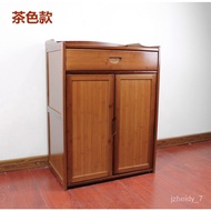 HY-DBamboo Tea Cabinet Solid Wood Sideboard Kitchen Cabinet Cupboard Microwave Oven Cabinet Liquor Cabinet Storage Cabin