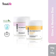 BeautiMe Glow & Restore Duo (Any 2x 50g) VCONIAMIDETM Moisture Cream and D24 Niacinamide Repair Crea