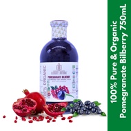 【Georgia's Natural】Pomegranate Bilberry Juice 750mL | 100% Pure Organic | PREMIUM