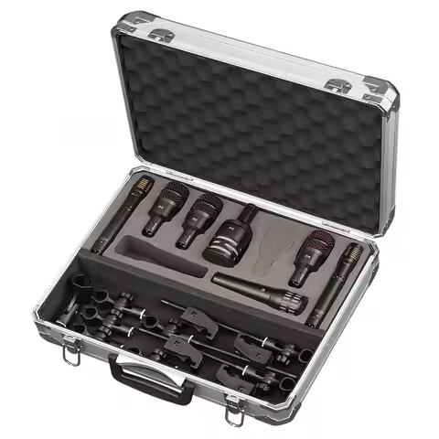 Audix Dp7 Wireless Dynamic Microphone Set 7-Piece Portable Durable Metal Karaoke Drum Mic Kit