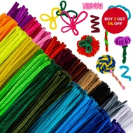 100 PCS Chenille Stems Fuzzy Craft Wire for Handicrafts Twisting Stick