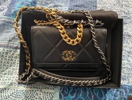Chanel 19 wallet on chain woc 黑金