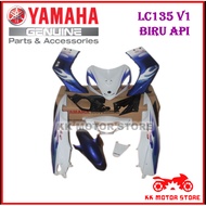 ( HLY  ) COVER SET / BODY SET YAMAHA LC135 V1 BIRU API / BIRU PUTIH