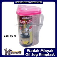 1.9 LITER OIL CONTAINER SALLY KIMPLAST PLASTIC OIL JUG SPILL-PROOF OIL ICE JUG